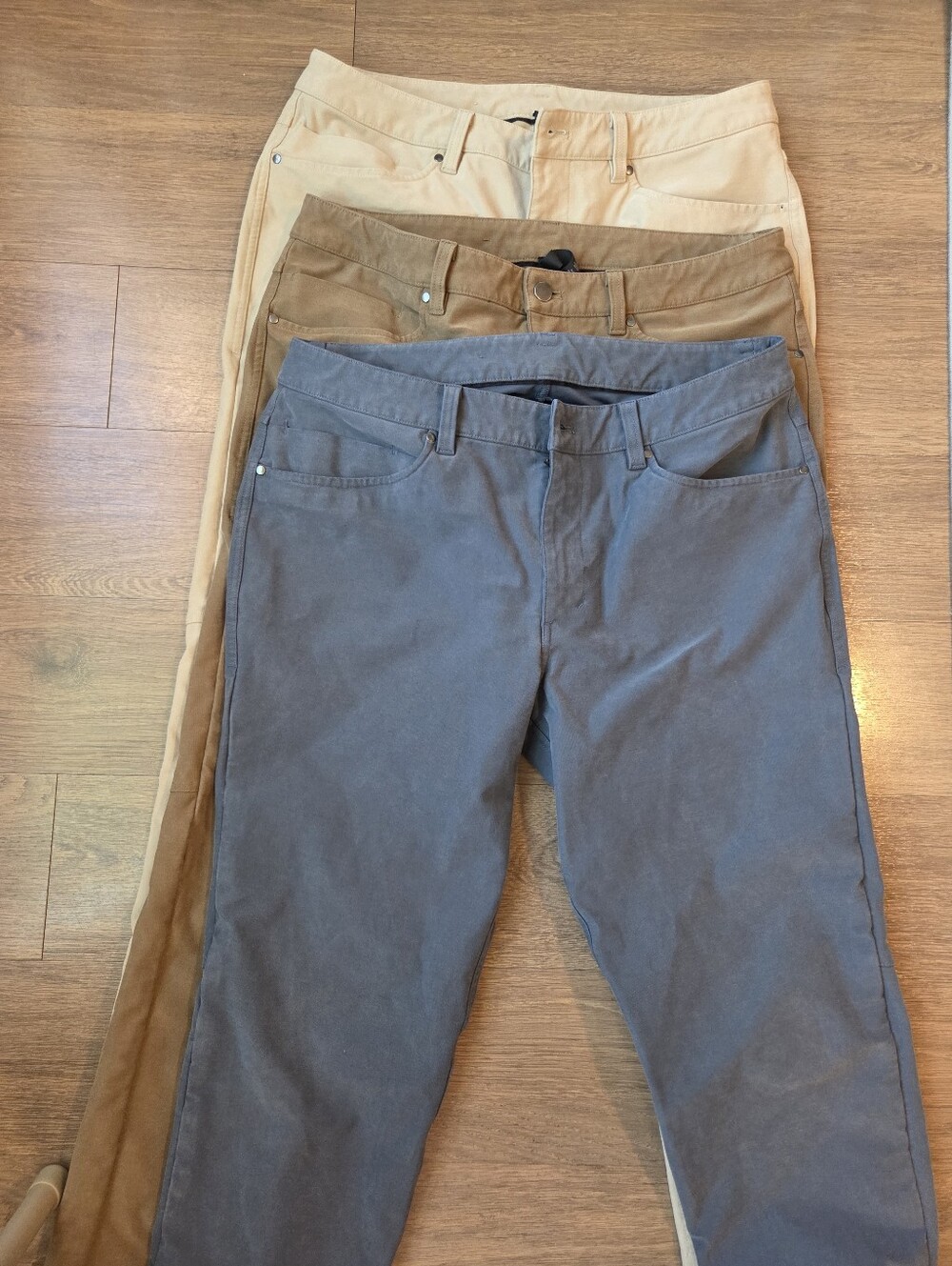 Bundle lululemon athletica Men's Chino Pants in Gray, Brown, Tan, Dark Gray